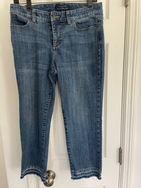 Talbots Cropped Straight-Leg Jeans in Medium Wash Blue 8p
